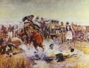 Charles M Russell Bronc to Breakfast china oil painting reproduction